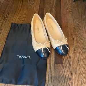 Tan and black flats - never worn